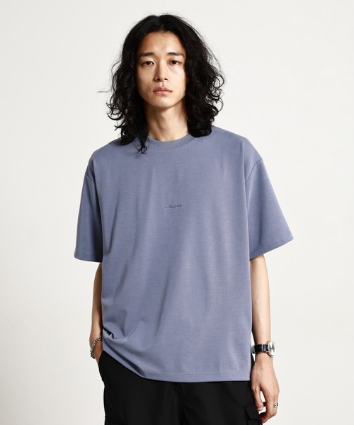 RAGEBLUE（レイジブルー）の「【LUXURY+EASY】DRAPE CREW NECK DESIGN STITCH T-SHIRT/ラグイージーワンポイント刺繍Tシャツ2（Tシャツ/カットソー・メンズ・ライトブルー/ホワイト/グレー系その他/ブラック・SMALL/MEDIUM/LARGE）」の13枚目の写真