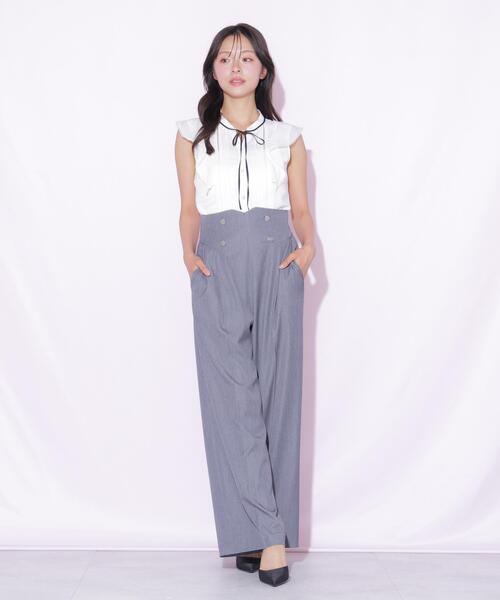 JILL by JILL STUART(ジルバイジルスチュアート)の「ハシゴレースフリル袖ブラウス(シャツ/ブラウス・レディース・ブルー/ホワイト/ホワイト系その他・FREE)」の8枚目の写真
