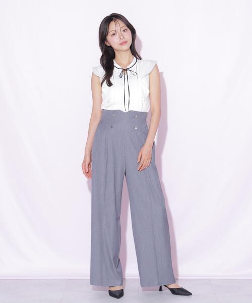 JILL by JILL STUART(ジルバイジルスチュアート)の「ハシゴレースフリル袖ブラウス(シャツ/ブラウス・レディース・ブルー/ホワイト/ホワイト系その他・FREE)」の9枚目の写真