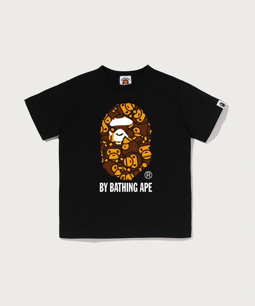A BATHING APE(アベイシングエイプ)の「ALL BABY MILO BY BATHING APE TEE(Tシャツ/カットソー・キッズ・ブラック/ホワイト・140/120/130/90/100/110)」の2枚目の写真