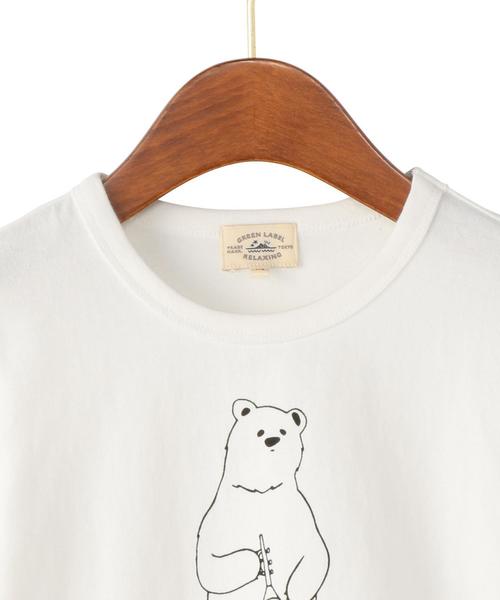 green label relaxing（グリーンレーベルリラクシング）の「【KIDS】テンジク play bear 7L（Tシャツ/カットソー・キッズ・ホワイト/ネイビー・105/125/95/115）」の10枚目の写真