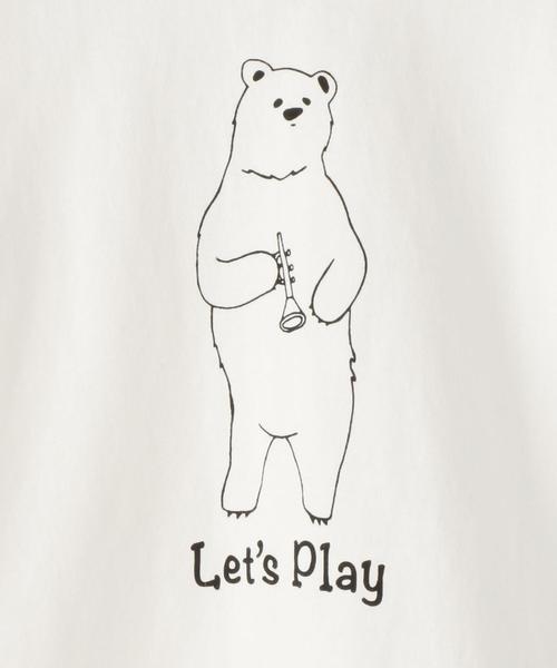 green label relaxing（グリーンレーベルリラクシング）の「【KIDS】テンジク play bear 7L（Tシャツ/カットソー・キッズ・ホワイト/ネイビー・105/125/95/115）」の3枚目の写真
