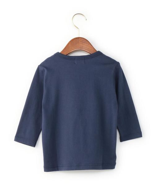 green label relaxing（グリーンレーベルリラクシング）の「【KIDS】テンジク play bear 7L（Tシャツ/カットソー・キッズ・ホワイト/ネイビー・105/125/95/115）」の4枚目の写真