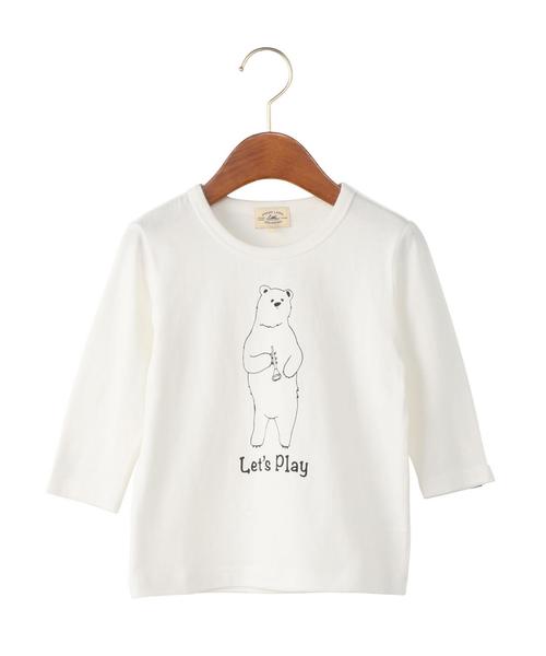 green label relaxing（グリーンレーベルリラクシング）の「【KIDS】テンジク play bear 7L（Tシャツ/カットソー・キッズ・ホワイト/ネイビー・105/125/95/115）」の6枚目の写真