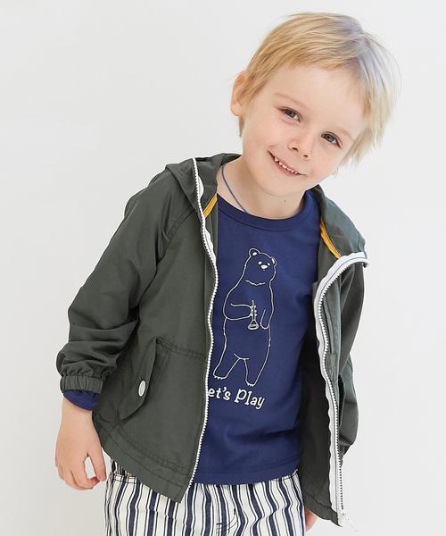 green label relaxing（グリーンレーベルリラクシング）の「【KIDS】テンジク play bear 7L（Tシャツ/カットソー・キッズ・ホワイト/ネイビー・105/125/95/115）」の7枚目の写真