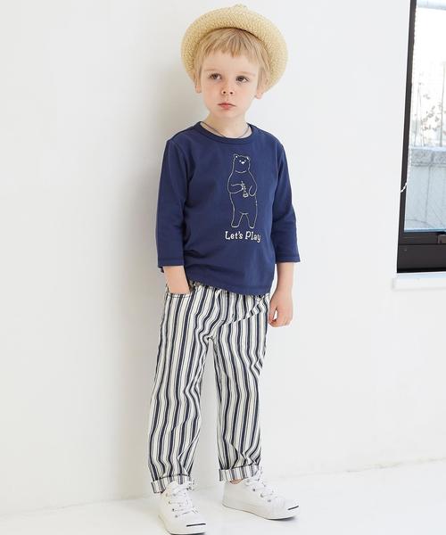 green label relaxing（グリーンレーベルリラクシング）の「【KIDS】テンジク play bear 7L（Tシャツ/カットソー・キッズ・ホワイト/ネイビー・105/125/95/115）」の8枚目の写真