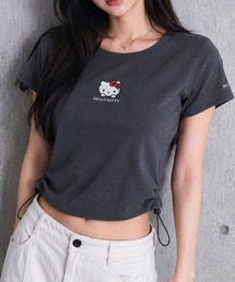 HELLO KITTY サイドドロストリブ半袖Tシャツ