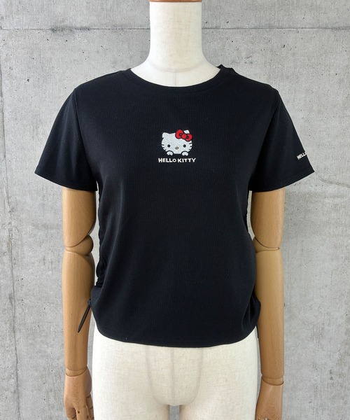 GLAMOROUS JANE(グラマラスジェーン)の「HELLO KITTY サイドドロストリブ半袖Tシャツ(Tシャツ/カットソー・レディース・チャコールグレー/ブラック/オフホワイト・FREE)」の11枚目の写真