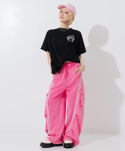 ANAP(アナップ)の「ブラックレタープリントラグランスリーブTシャツ(Tシャツ/カットソー・レディース・ブラック/ホワイト×ブラック/ホワイト・F)」の16枚目の写真