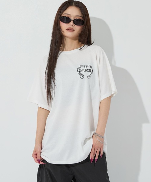 ANAP(アナップ)の「ブラックレタープリントラグランスリーブTシャツ(Tシャツ/カットソー・レディース・ブラック/ホワイト×ブラック/ホワイト・F)」の21枚目の写真