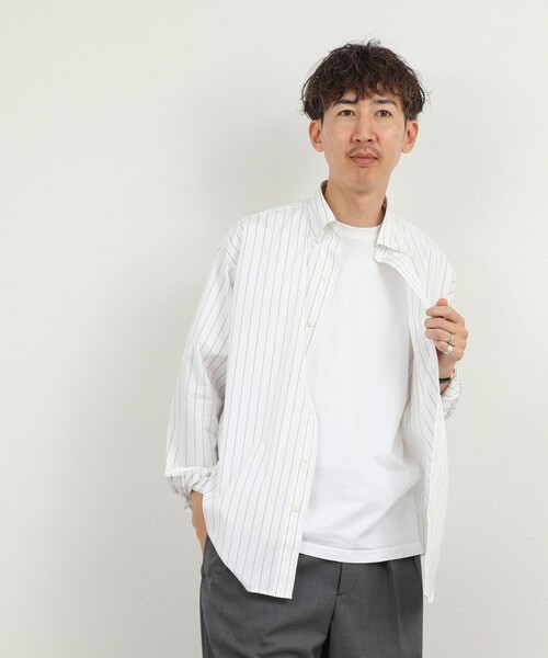 THOMAS MASON(トーマス メイソン)の「【THOMAS MASON/トーマス・メイソン】ボタンダウンシャツ 26AW(シャツ/ブラウス・メンズ・ブラック/ホワイト系その他/ブラウン・M/S/XL/L)」の13枚目の写真