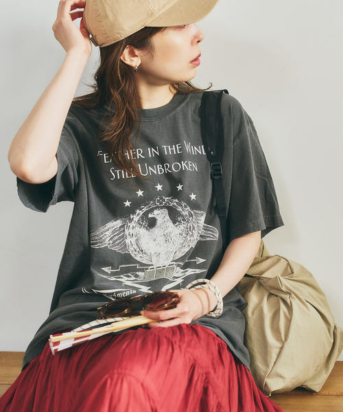 SKIN(スキン)の「《NOBLE別注》skin/スキン BIG TEE(Tシャツ/カットソー・レディース・スミクロ/ホワイト系その他・FREE)」の2枚目の写真