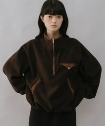 ハーフジップフリースプルオーバー