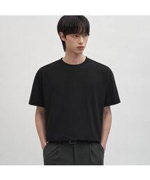 WORK ON BODY OFF（ワークオンボディオフ）の「(クロップ) エアビットクーリングソリッドセミオーバーフィット半袖Tシャツ[ブラック]（Tシャツ/カットソー）」