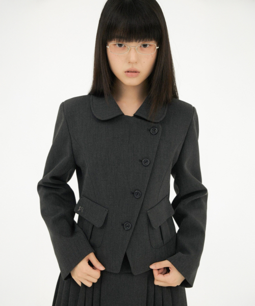 MIRECO(ミレコ)の「DIAGONAL JK CHARCOAL(テーラードジャケット・レディース・その他・1/2)」の1枚目の写真