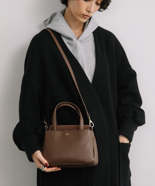 Beau're(ヴュレ)の「BEAURE スエードコンビ 2WAYトートバッグ(ショルダーバッグ・レディース・ラベンダー/ブラック/ブラウン/グレイッシュベージュ・FREE)」の9枚目の写真