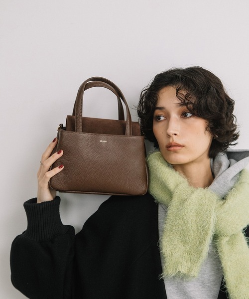 Beau're(ヴュレ)の「BEAURE スエードコンビ 2WAYトートバッグ(ショルダーバッグ・レディース・ラベンダー/ブラック/ブラウン/グレイッシュベージュ・FREE)」の16枚目の写真