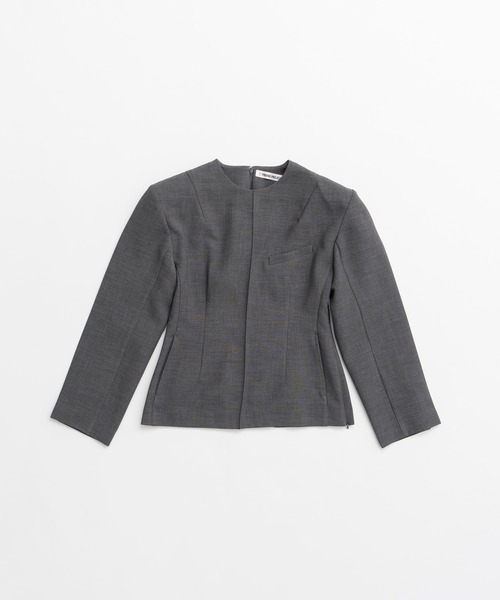 PRANK PROJECT（プランクプロジェクト）の「【2026Autumn Pre-Order】ショルダーパットスーチングトップ / Shoulder Pad Suiting Top（その他トップス・レディース・グレー/ブラック・FREE）」の14枚目の写真