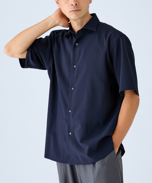 EDIFICE(エディフィス)の「EVALET ショートスリーブシャツ(シャツ/ブラウス・メンズ・ホワイト/ネイビー/ブラウン・LARGE/MEDIUM/SMALL)」の3枚目の写真