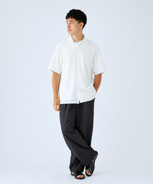 EDIFICE(エディフィス)の「EVALET ショートスリーブシャツ(シャツ/ブラウス・メンズ・ホワイト/ネイビー/ブラウン・LARGE/MEDIUM/SMALL)」の4枚目の写真