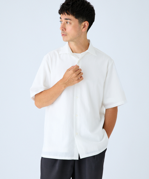 EDIFICE(エディフィス)の「EVALET ショートスリーブシャツ(シャツ/ブラウス・メンズ・ホワイト/ネイビー/ブラウン・LARGE/MEDIUM/SMALL)」の6枚目の写真
