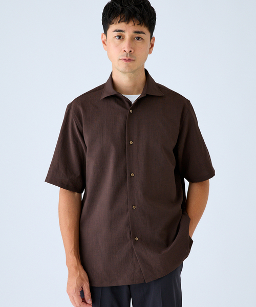 EDIFICE(エディフィス)の「EVALET ショートスリーブシャツ(シャツ/ブラウス・メンズ・ホワイト/ネイビー/ブラウン・LARGE/MEDIUM/SMALL)」の14枚目の写真