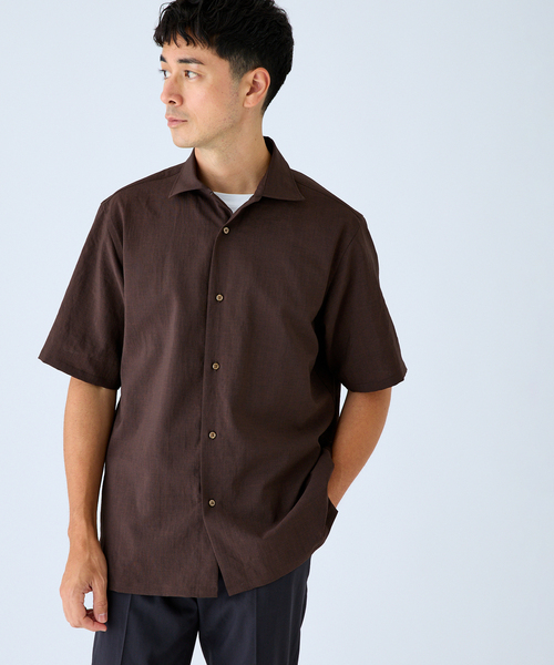 EDIFICE(エディフィス)の「EVALET ショートスリーブシャツ(シャツ/ブラウス・メンズ・ホワイト/ネイビー/ブラウン・LARGE/MEDIUM/SMALL)」の15枚目の写真