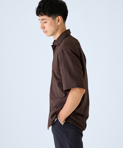 EDIFICE(エディフィス)の「EVALET ショートスリーブシャツ(シャツ/ブラウス・メンズ・ホワイト/ネイビー/ブラウン・LARGE/MEDIUM/SMALL)」の16枚目の写真