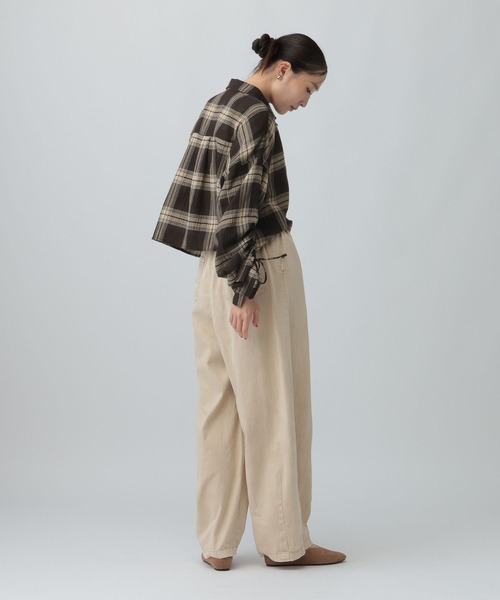 LEPSIM(レプシィム)の「楊柳チェック袖シャーシャツ 1047095(シャツ/ブラウス・レディース・ブラック/ブラウン・FREE)」の21枚目の写真
