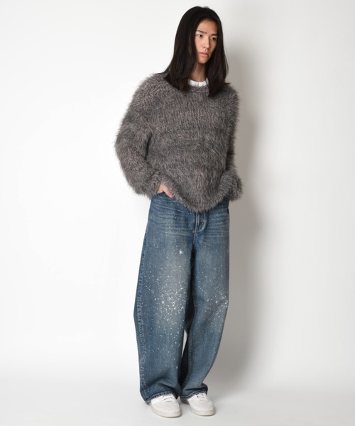 SUPERTHANKS(スーパーサンクス)の「ミックスカラー シャギーニットクルーネックCrew neck volume shaggy knit(ニット/セーター・メンズ・ブラウン系その他/グレー系その他/ブラック系その他・ONE SIZE)」の19枚目の写真