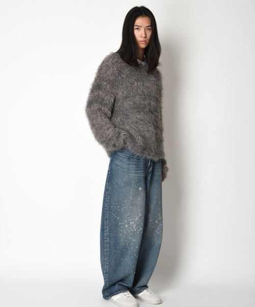 SUPERTHANKS(スーパーサンクス)の「ミックスカラー シャギーニットクルーネックCrew neck volume shaggy knit(ニット/セーター・メンズ・ブラウン系その他/グレー系その他/ブラック系その他・ONE SIZE)」の17枚目の写真