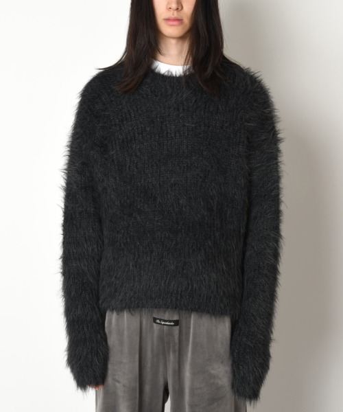 SUPERTHANKS(スーパーサンクス)の「ミックスカラー シャギーニットクルーネックCrew neck volume shaggy knit(ニット/セーター・メンズ・ブラウン系その他/グレー系その他/ブラック系その他・ONE SIZE)」の22枚目の写真