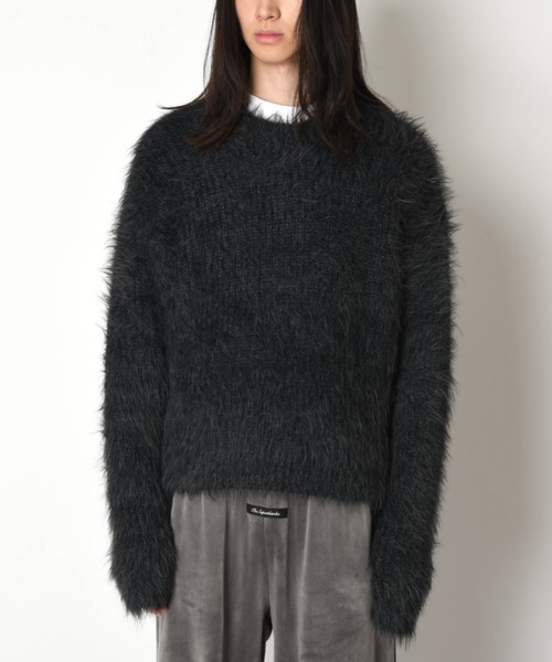 SUPERTHANKS(スーパーサンクス)の「ミックスカラー シャギーニットクルーネックCrew neck volume shaggy knit(ニット/セーター・メンズ・ブラウン系その他/グレー系その他/ブラック系その他・ONE SIZE)」の22枚目の写真