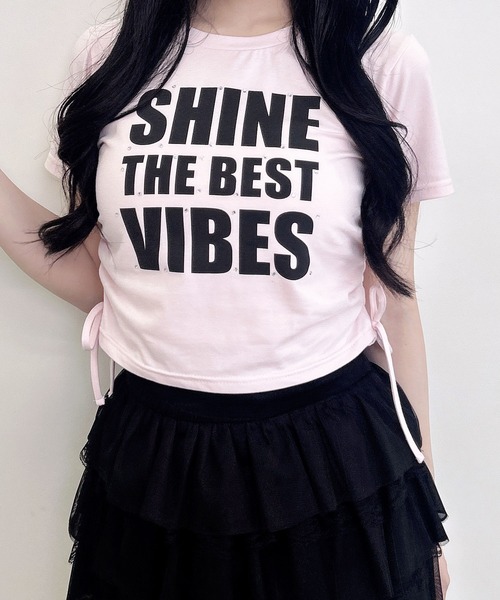 INGNI(イング)の「ラインストーン飛ばしロゴTシャツ(Tシャツ/カットソー・レディース・ブラック×ホワイト/ピンク系7/ホワイト×ブラック/ブラック×ピンク/ホワイト×ピンク・M)」の19枚目の写真