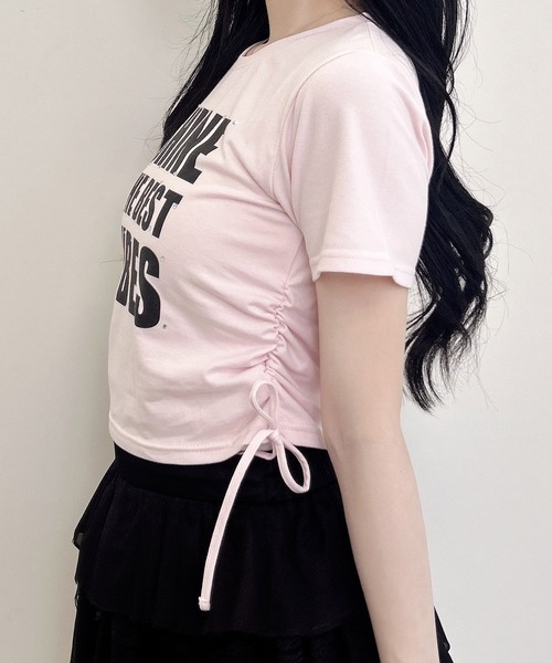 INGNI(イング)の「ラインストーン飛ばしロゴTシャツ(Tシャツ/カットソー・レディース・ブラック×ホワイト/ピンク系7/ホワイト×ブラック/ブラック×ピンク/ホワイト×ピンク・M)」の20枚目の写真