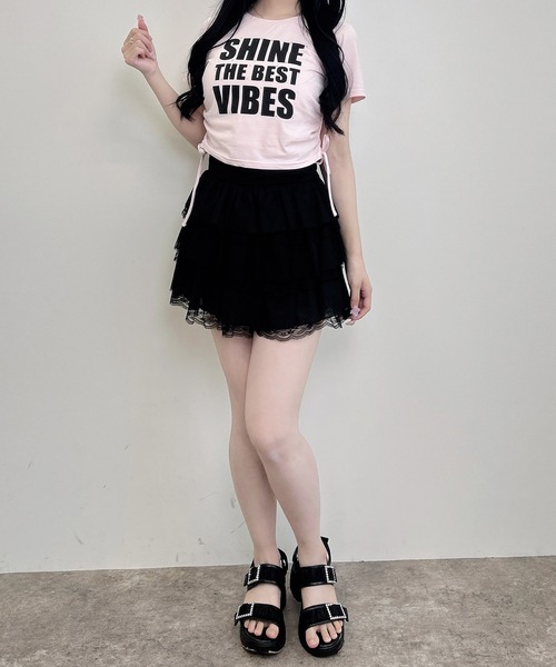 INGNI(イング)の「ラインストーン飛ばしロゴTシャツ(Tシャツ/カットソー・レディース・ブラック×ホワイト/ピンク系7/ホワイト×ブラック/ブラック×ピンク/ホワイト×ピンク・M)」の22枚目の写真