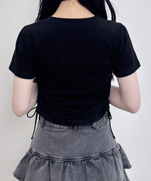 INGNI(イング)の「ラインストーン飛ばしロゴTシャツ(Tシャツ/カットソー・レディース・ブラック×ホワイト/ピンク系7/ホワイト×ブラック/ブラック×ピンク/ホワイト×ピンク・M)」の15枚目の写真