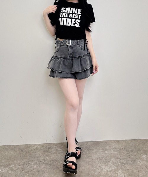 INGNI(イング)の「ラインストーン飛ばしロゴTシャツ(Tシャツ/カットソー・レディース・ブラック×ホワイト/ピンク系7/ホワイト×ブラック/ブラック×ピンク/ホワイト×ピンク・M)」の16枚目の写真
