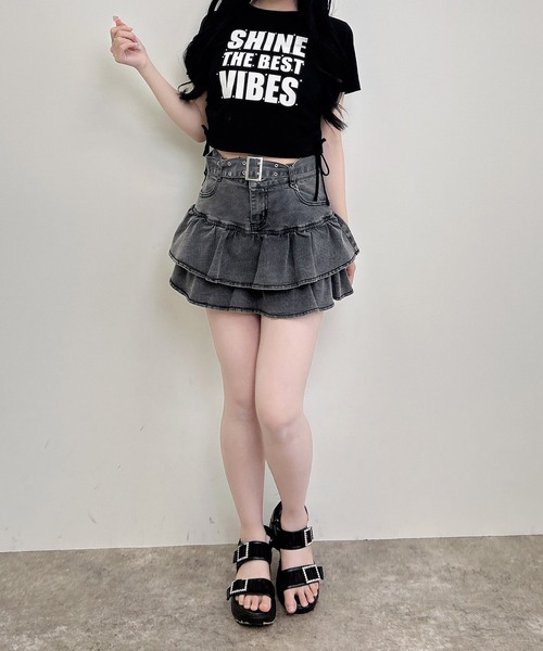 INGNI(イング)の「ラインストーン飛ばしロゴTシャツ(Tシャツ/カットソー・レディース・ブラック×ホワイト/ピンク系7/ホワイト×ブラック/ブラック×ピンク/ホワイト×ピンク・M)」の17枚目の写真