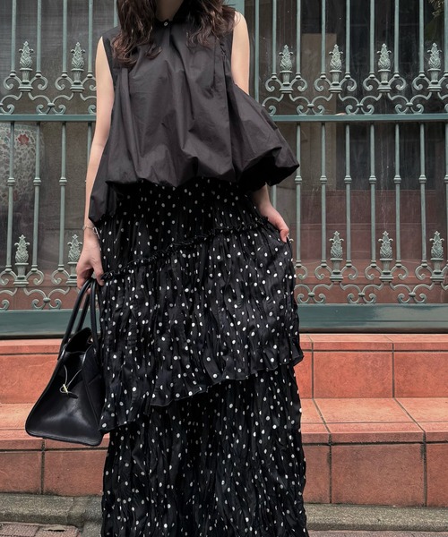 WILLFULLY(ウィルフリー)の「volume balloon gather no sleeve tops(シャツ/ブラウス・レディース・サックスブルー/モカ/ブラック・FREE)」の16枚目の写真