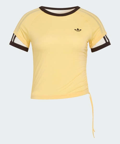 adidas(アディダス)の「ダブルレイヤー カリ Tシャツ / アディダスオリジナルス adidas Originals(Tシャツ/カットソー・レディース・イエロー・XX-LARGE/LARGE/MEDIUM/SMALL/X-LARGE)」の6枚目の写真