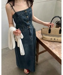 デニムキャミワンピース