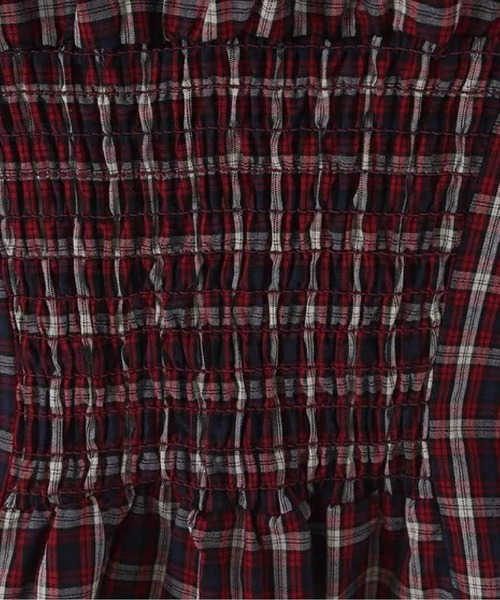 LA POMME petit(ラポミ・プチ)の「Sweet Plaid Lace Piping Shirt Set Up/スウィートチェック柄レースパイピングシャツセットアップ(セットアップ・レディース・ホワイト/ブルー/ブラウン・LARGE/SMALL/MEDIUM)」の6枚目の写真