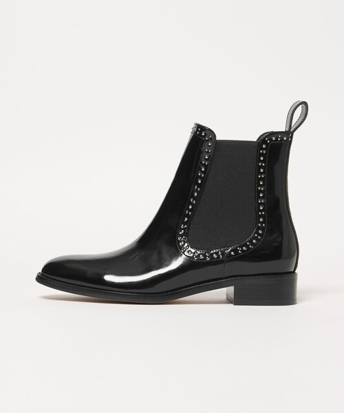UNITED ARROWS(ユナイテッドアローズ)の「スタッズ サイドゴア ショートブーツ(ブーツ・レディース・ブラック・37h/38/35/35h/36/36h/37)」の1枚目の写真