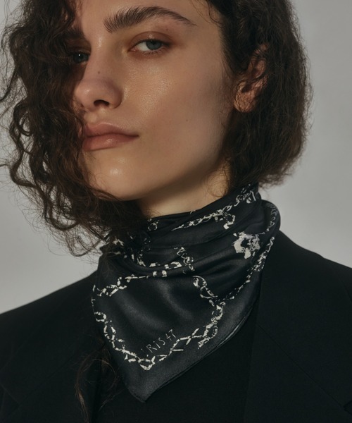 IRIS47(イリスフォーセブン)の「【IRIS 47】tangle mini scarf/タングル ミニ スカーフ 夏(バンダナ/スカーフ・レディース・ブラック系その他・FREE)」の1枚目の写真