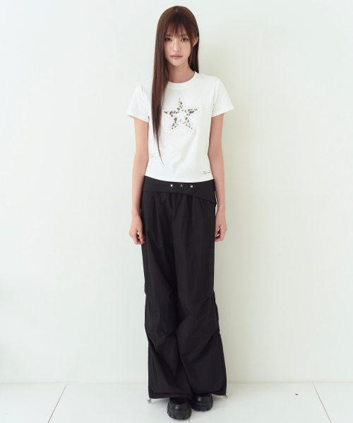THE GREEN LAB（ザグリーンラボ）の「レオパードスターパッチ半袖Tシャツ[ホワイト]（Tシャツ/カットソー・レディース・その他・FREE）」の10枚目の写真