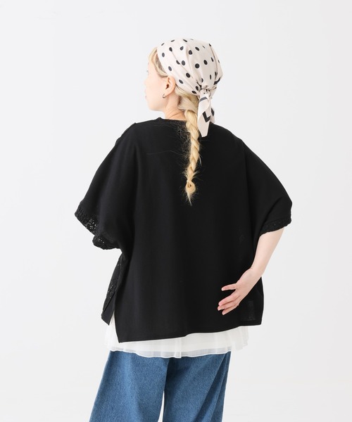 HEART MARKET(ハートマーケット)の「レース部分使いプルオーバー(Tシャツ/カットソー・レディース・チャコール/グリーン/マスタード/ブラック/ナチュラル・FREE)」の12枚目の写真
