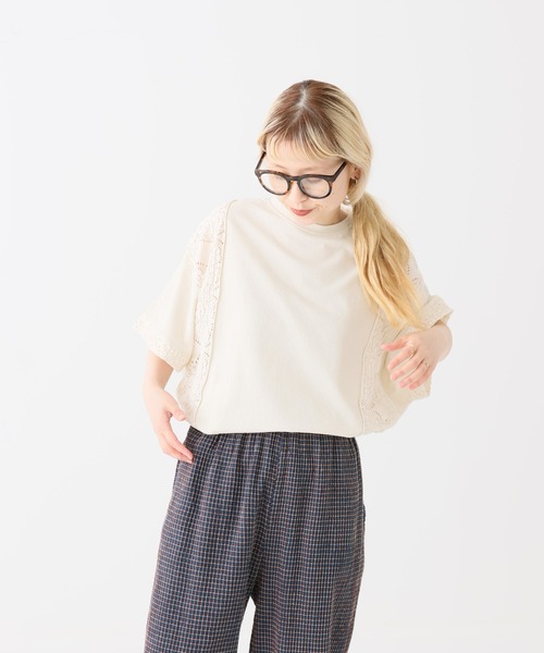HEART MARKET(ハートマーケット)の「レース部分使いプルオーバー(Tシャツ/カットソー・レディース・チャコール/グリーン/マスタード/ブラック/ナチュラル・FREE)」の17枚目の写真