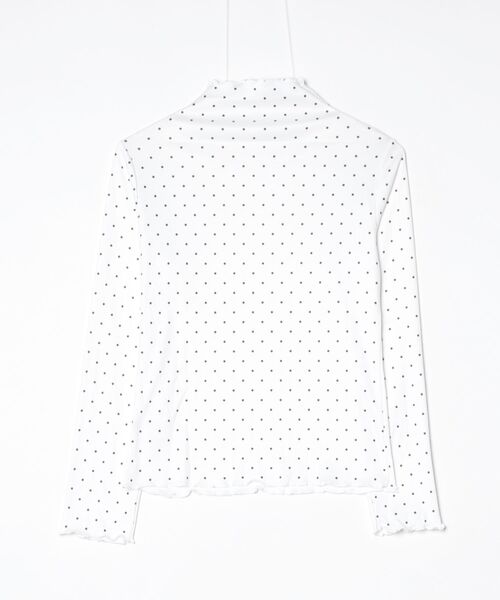 Vini(ヴィニ)の「ピンドット柄ハイネックメロウカットソー(Tシャツ/カットソー・レディース・グレー/ホワイト・MEDIUM)」の10枚目の写真
