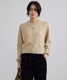SALON adam et rope' | WOOL/CASH ウールカシミヤクルーネックカーディガン(カーディガン/ボレロ)